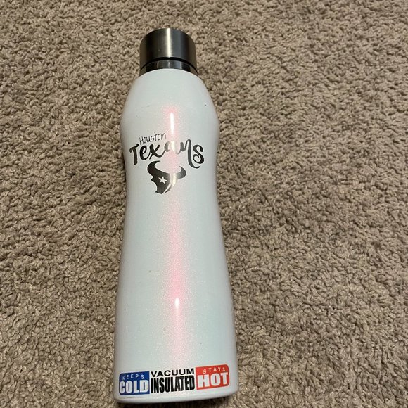 2/$25.00 Houston Texans Script 20 oz Opal Curve Thermos - Picture 1 of 3